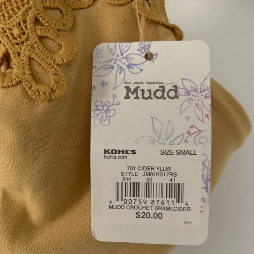 Mudd Crochet Bralette Cider Yellow Size S - Picture 6 of 7